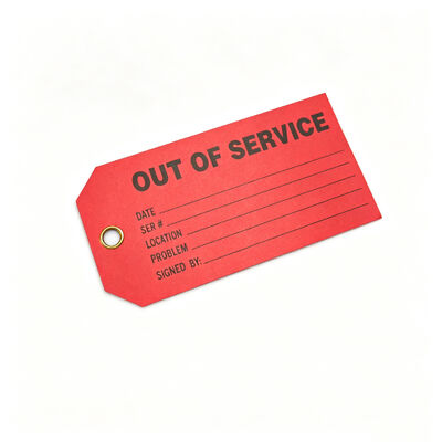 Custom Waterproof PVC Equipment Status LOTO Safety Tag, Machine Maintenance Warning Tag for Lockout Tagout