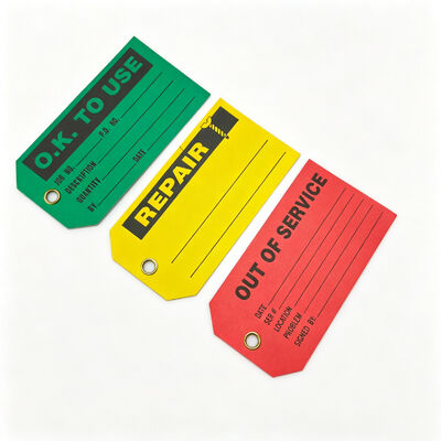 Custom Waterproof PVC Equipment Status LOTO Safety Tag, Machine Maintenance Warning Tag for Lockout Tagout