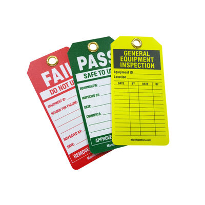 Custom Waterproof PVC Equipment Status LOTO Safety Tag, Machine Maintenance Warning Tag for Lockout Tagout