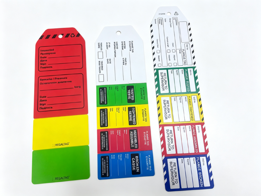 Multi Stage Flange Tag PVC Durable Waterproof Inspection Tag for Pipeline Valve Equipment Safety Maintenance Identification