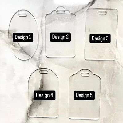 Custom Printed Logo Plastic Safety Tag Custom Travel Luggage Identifier Personalized Bag Tag with Name Contact Info and Allergy Alerts for Secure Travel