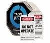 PVC Danger Safety Lockout Tags Black - White Durable Cardstock Tag Signs