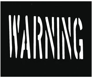 Warning Symbol Custom Plastic Letter Stencils PVC Material Black Color Non Toxic