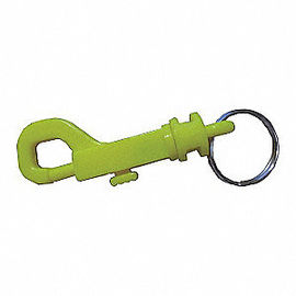 Personalized Plastic Key Holder Key Clip 2-5/8 In Bolt Snap Split Key Ring Yellow Color