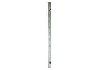 12 Gauge Slotted Steel Tube , Silver Color Slotted Steel Channel For Warehouse Rack
