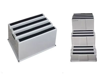 Grey Padded Three Step Stool Plastic HDPE For Office Factory
