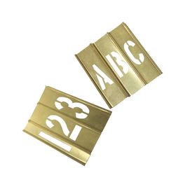 Standard Brass Metal Alphabet Stencils Customized For Paint Printing