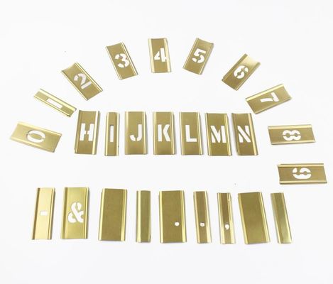 Golden 92pcs Brass Interlocking Stencils Kit Advertise Printing