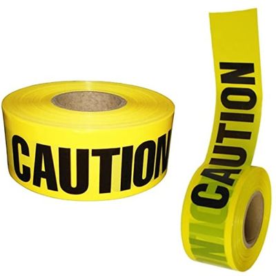 Yellow Caution Tape Harzard Plastic Barrier Tape 3 Inch X 1000 Feet For Workplace