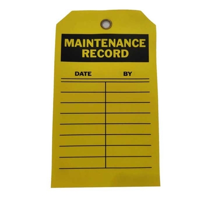 Custom Polyester Maintenance Record Tags , 7x4in Ladder Inspection Tags
